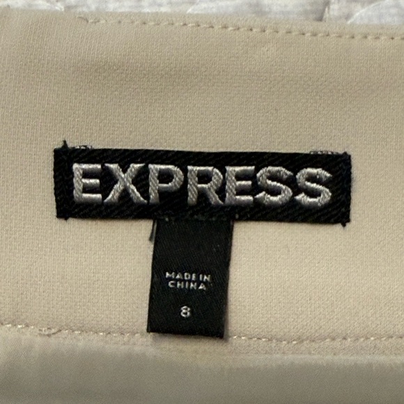 Express Classic A-Line Classic Cream Mini Skirt 8 - Picture 4 of 6
